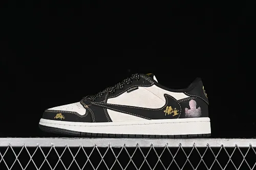 All categories Air Jordan Jordan series basketball shoes Air Jordan 1 Low high-end customized low-top sneakers Travis Scott x Fragment Design x Air Jordan 1 Low OG SP AJ1 Joe 1 Black Wukong joint-Black Wukong low-top cultural casual sneakers CH6336-012